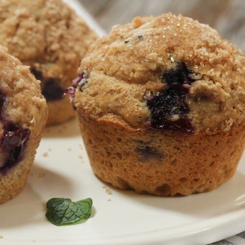 easy whole wheat blueberry muffins