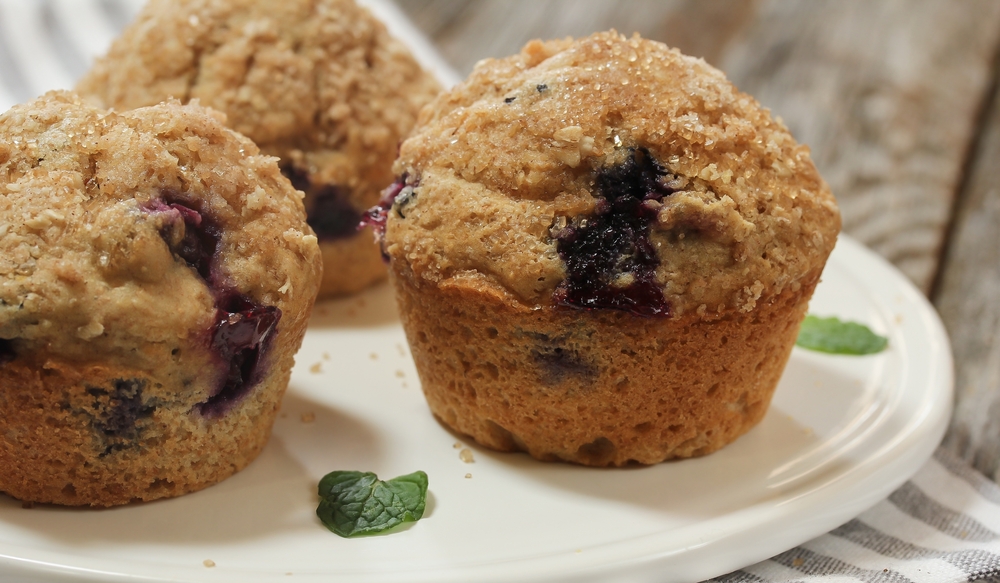 Easy Whole Wheat Blueberry Muffins