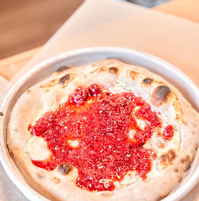 Raspberry Cheese Dessert Pizza Recipe