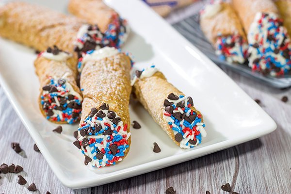 Cannoli with Red Sprinkles