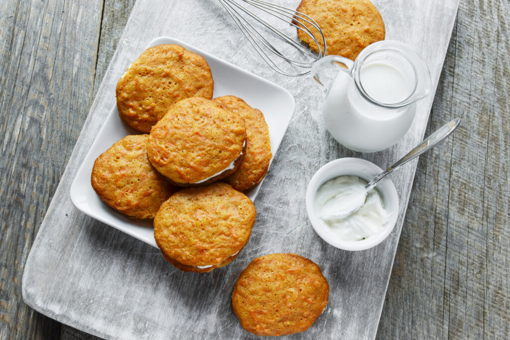 Vegan Carrot Cake Sandwich Cookie