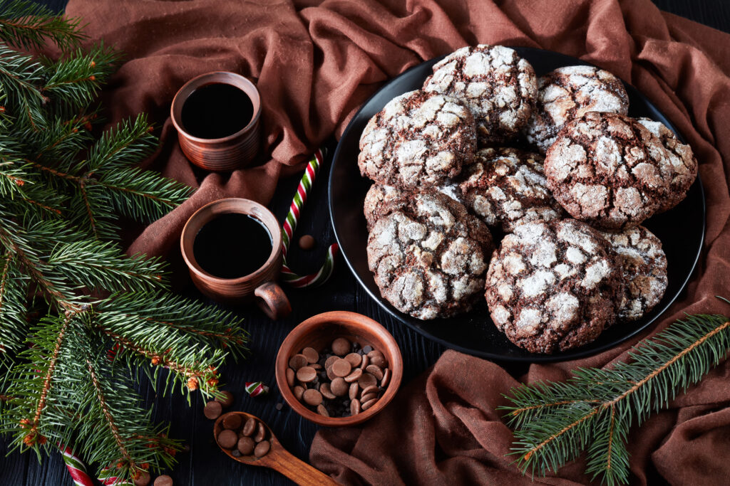 Chocolate crinkle cookie