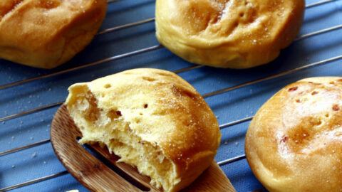 Filipino Bread Roll with Sweetened Coconut Filling (Pan de Coco)