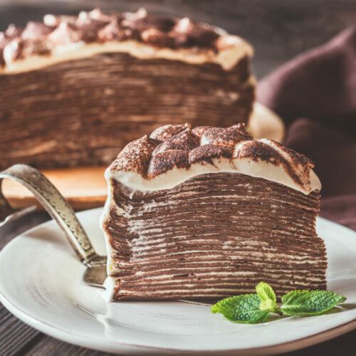 Decadent Tiramisu Crepe Cake