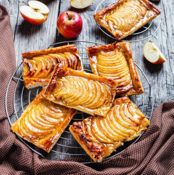 Caramel Apple Puff Pastry Tarts