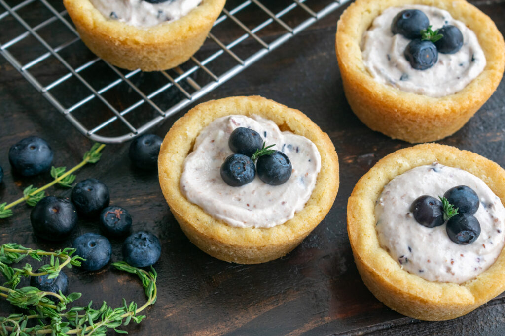 Blueberry Cheesecake Cookie Cups