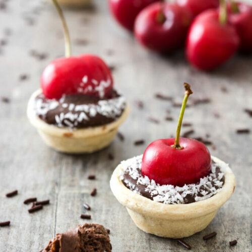 Chocolate Cherry Mini Tarts