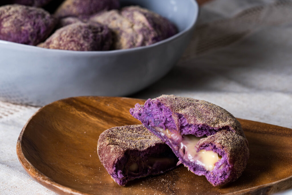 Another famous variety of Pandesal: Ube pandesal