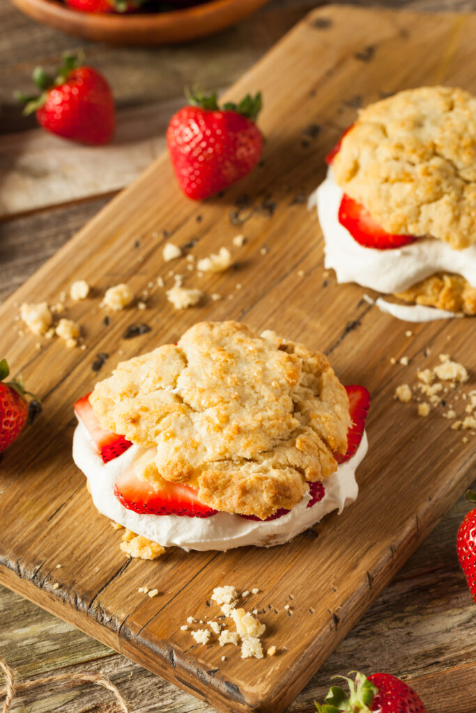 Brandied Strawberry Shortcake Biscuits