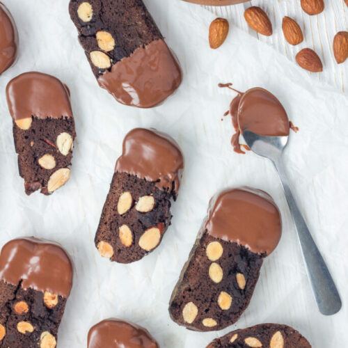 Dark Chocolate Almond Biscotti