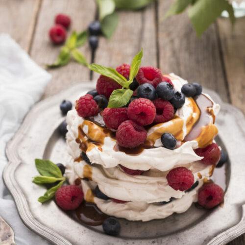 Mixed Berry Pavlova Cake