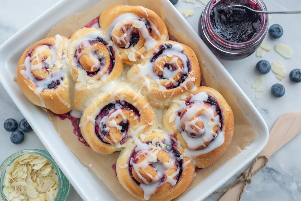 Lemon Blueberry Sweet Rolls