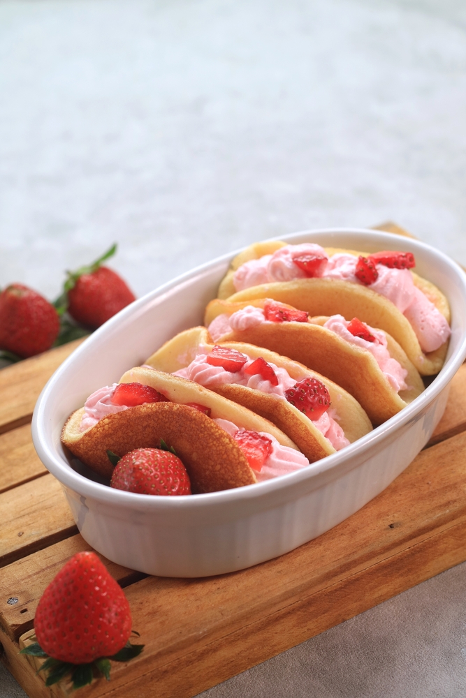 Strawberry Pancake Tacos