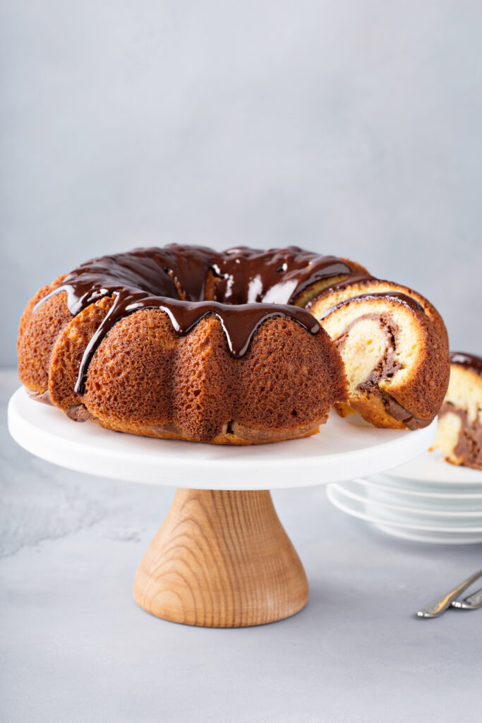 Vanilla and Chocolate Bundt Cake