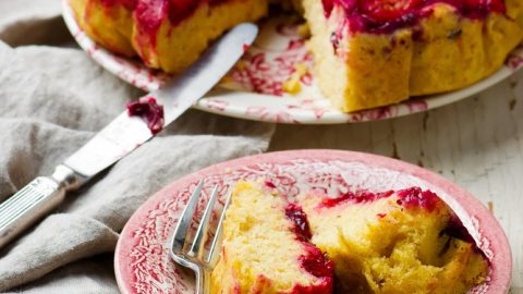 Upside-Down Plum Cake