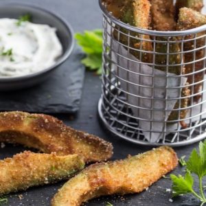 Vegan Baked Avocado Fries