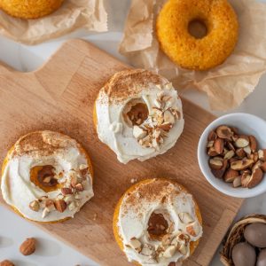 Baked Vegan Carrot Cake Donuts