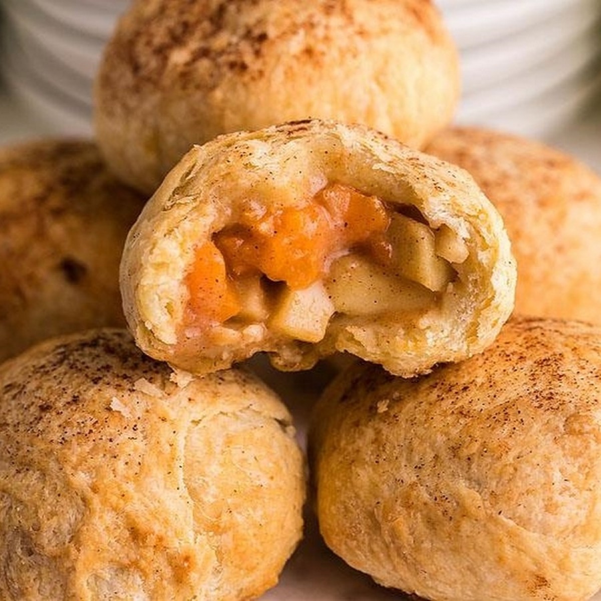 Air Fryer Apricot Apple Cinnamon Dumplings