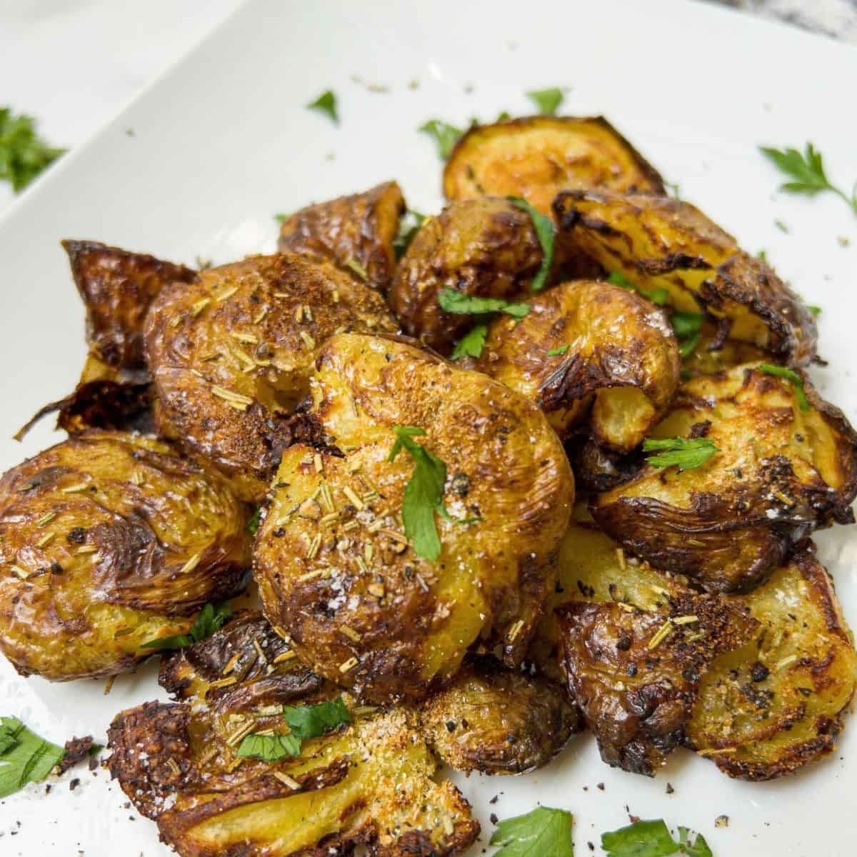 Air Fryer Crispy Smashed Potatoes