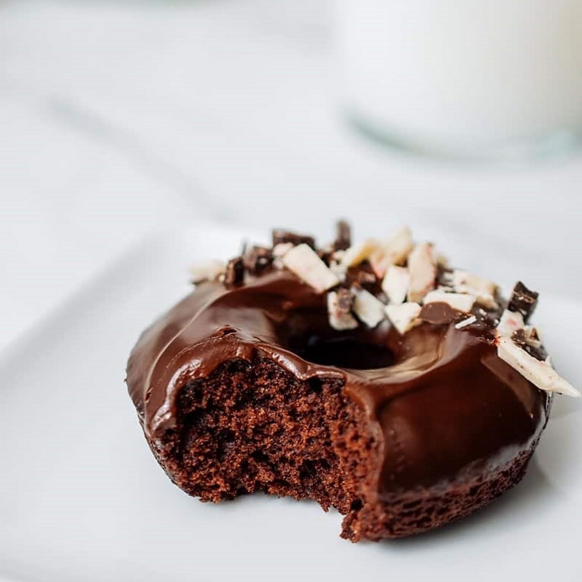 Baked Chocolate Donuts With Chocolate Glaze