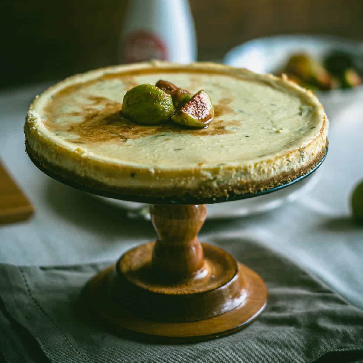 Baked Lime Cheesecake With A Fig Salsa