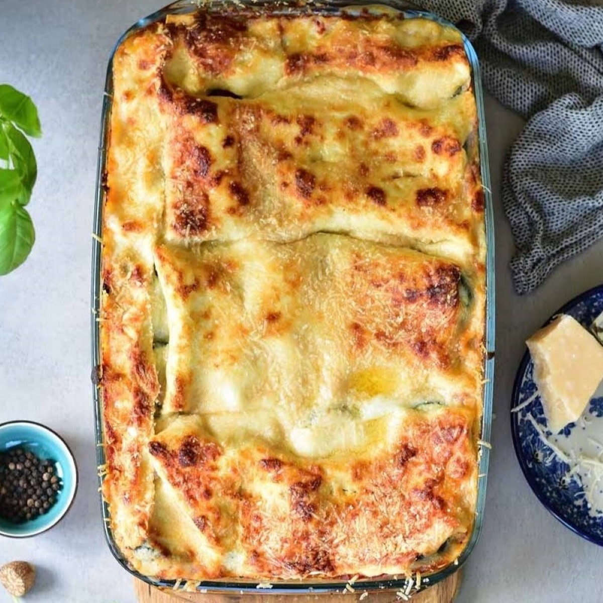 Vegetarian Lasagna With Zucchini And Spinach